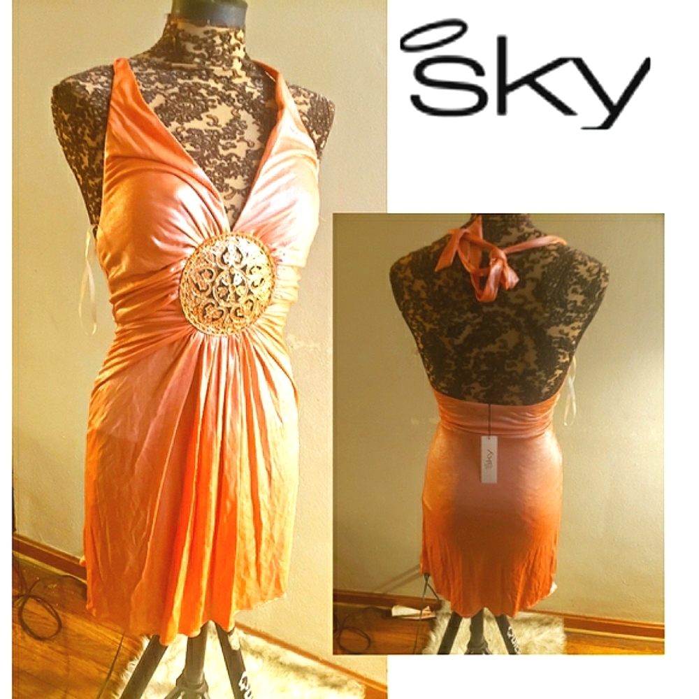 Sky tangerine medallion Dress. Sz Small
